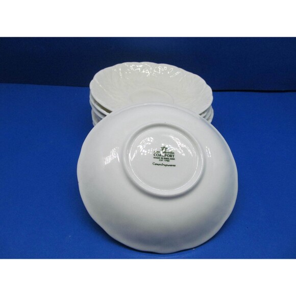 Coalport Country Ware 5 1/2"Embossed Leaf Saucers  Set Of 6  Read Description - Picture 3 of 12